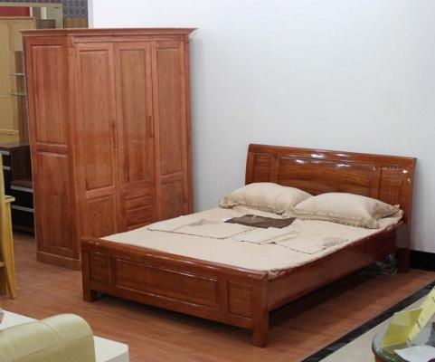 Bộ giường tủ phòng ngủ gỗ xoan đào TA45